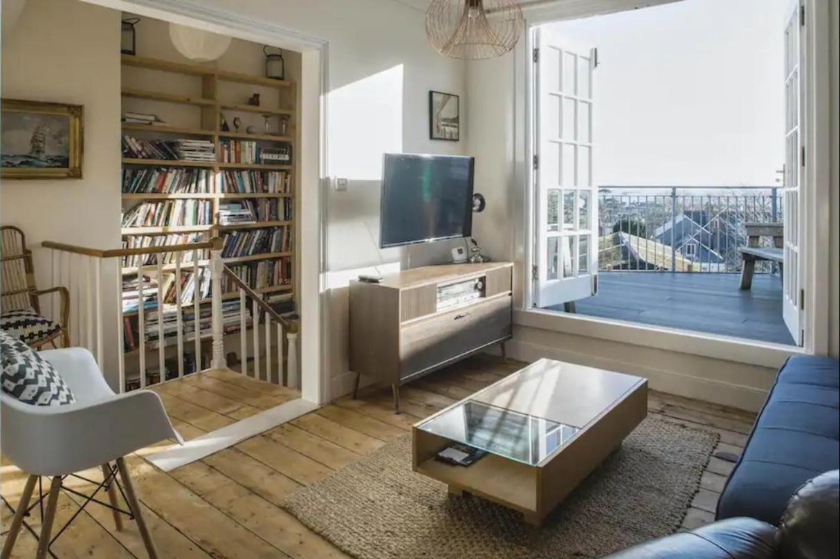 Falmouth Townhouse With Panoramic Sea View Terrace Eksteriør billede